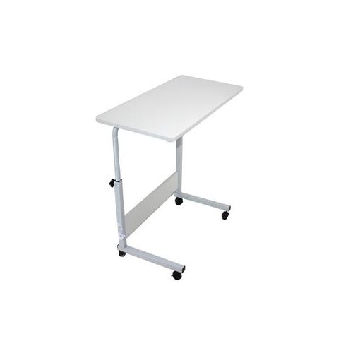 40x80cm Overbed Laptop Table with Castor Wheels & Extendable Height Frame