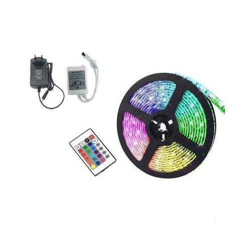 12V 5M 3528 RGB SMD LED Strip Light With Remote Control and Power Supply