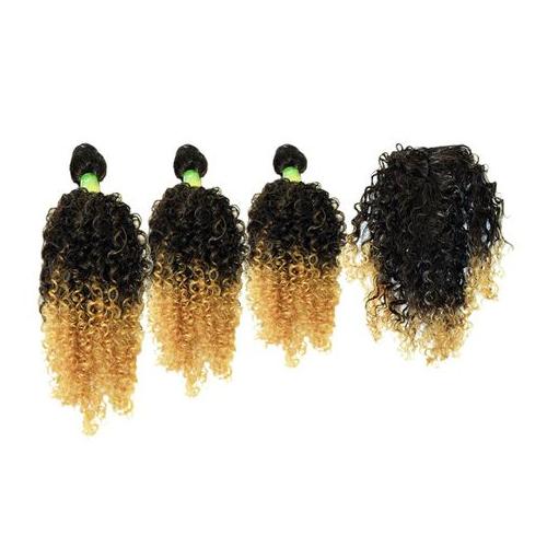 18+20+22 Free Closure Zambezi Synthetic Curly Package Color 27