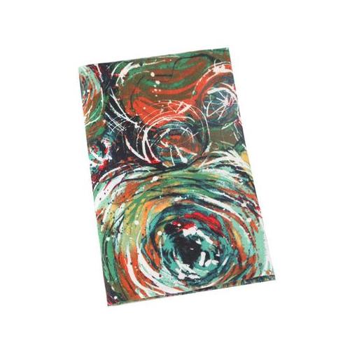 Lady's Shawl/Scarf Cashmere with Painting Style - Green/Multicolour