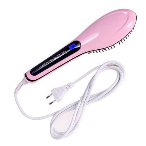 Hair Brush Straightener - Pink