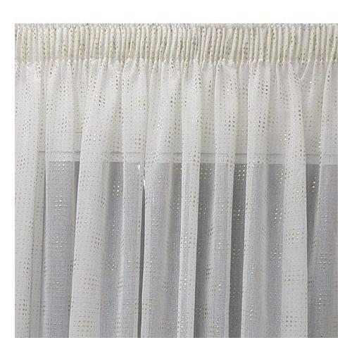 Matoc Designs Readymade Curtain -Voile -Foiled Gold Square Dots -Taped