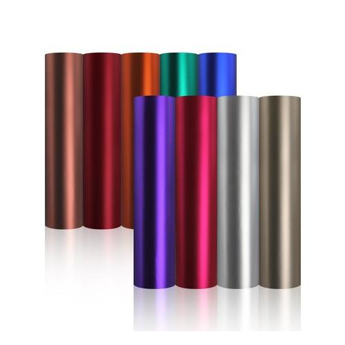Vivid Colours Holographic Matte Chrome Sticker Vinyl 9pc 30x30cm +1m Trans