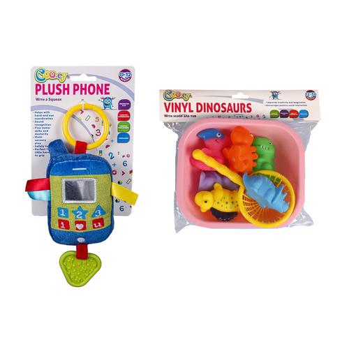 Baby Rattle Phone & 8 Piece Bath Toys