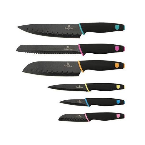 Berlinger Haus 6-Piece Diamond Coating Stainless Steel Colourful Knife Set