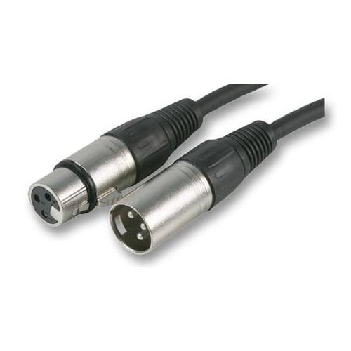 Pro Signal (JR9101-2M-ROHS) XLR Plug, 3 Way, 2m, Black