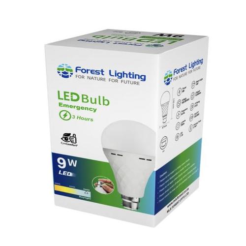 3* Forest Lighting LED Emergency Bulb-9W B22-3Hrs’ Emergency Daylight