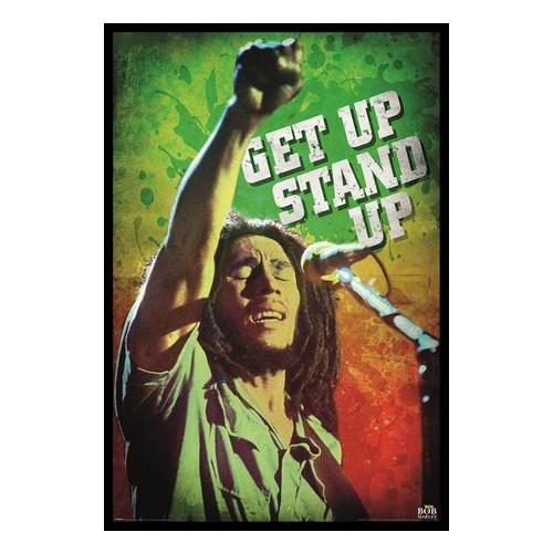 Bob Marley - Get Up Stand Up Poster with Black Frame
