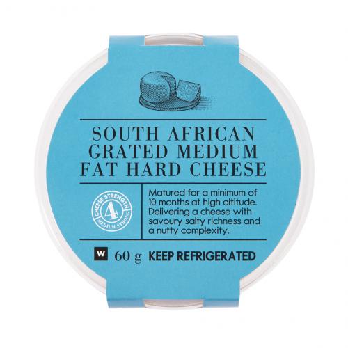South African Grated Medium Fat Hard Cheese 60 g