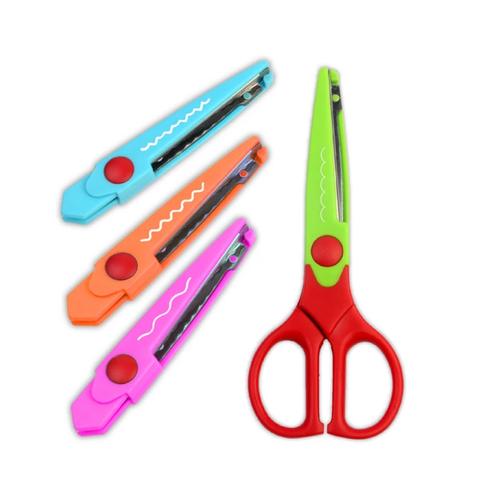 Crinkle Cut Craft Scissors with 4 Different Patterns