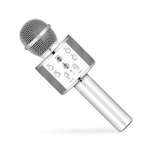 Portable Wireless Microphone HiFi Speaker - Silver