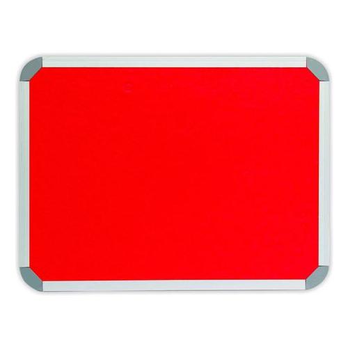 Red Aluminium Framed Bulletin Board 900mm x 600mm