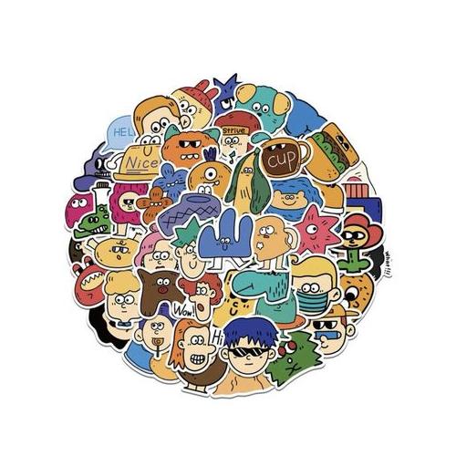 Figure Graphic Stickers (50 Pieces)
