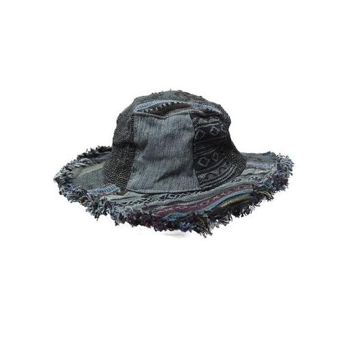 SKA Mix Patch Hemp Woven Cotton Hippie Frill Sun Hats