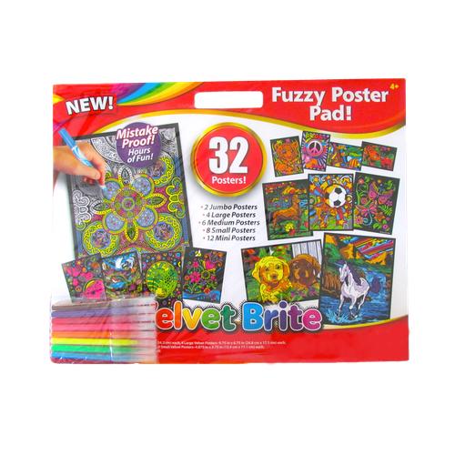 Colouring Velvet Posters for Adults + 8 Colouring Pens