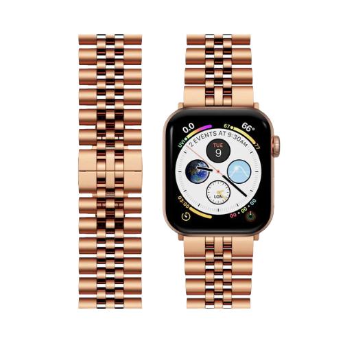 Luxury Stainless Steel Jubilee Bracelet for Apple Watch - Rose