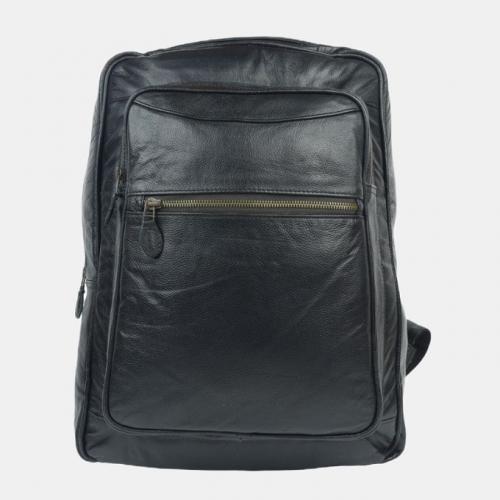 Genuine Leather Backpack Black BP2