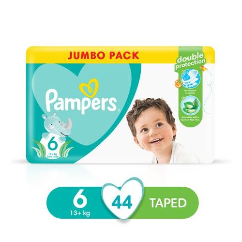 Pampers Baby Dry - Size 6, Jumbo Pack-44 Nappies, Lotion with Aloe