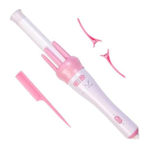 Automatic Rotating Hair Curler -Pink