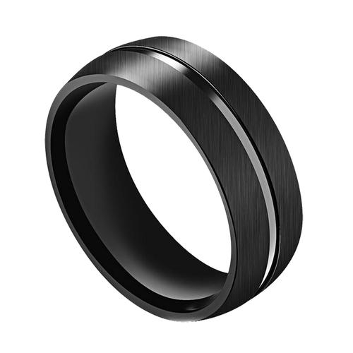 Unisex Black Strike Stainless Steel Ring Size 11(RG-006-11)