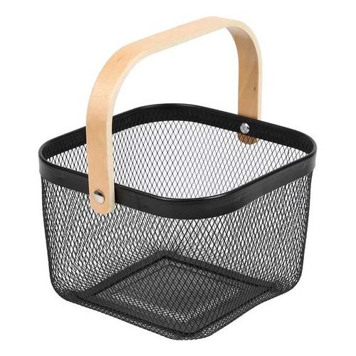 TRENDZ Vegetable wire basket with wooden handle