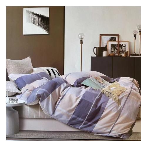 Soft Touch Embellished Six Pc's Duvet Cover Set Blue & Grey