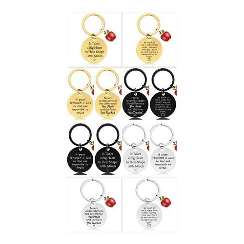 School Crèche Teacher Appreciation Novelty Key Ring Gift - 12 Pieces