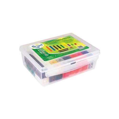 Gigo Connect-A-Cube & 5 Activity Cards - 105 Pieces Container