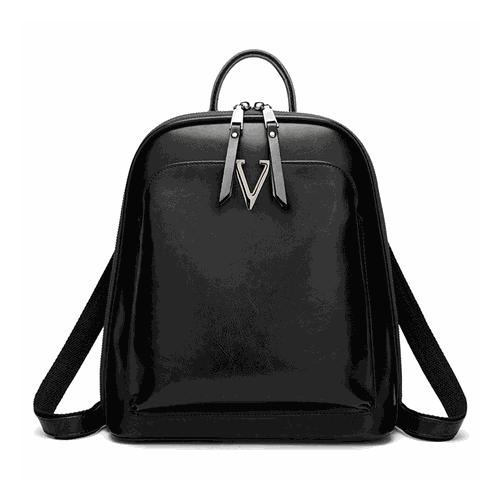 Iconix Ladies Classic V PU Leather Anti-Theft Backpack - 6013