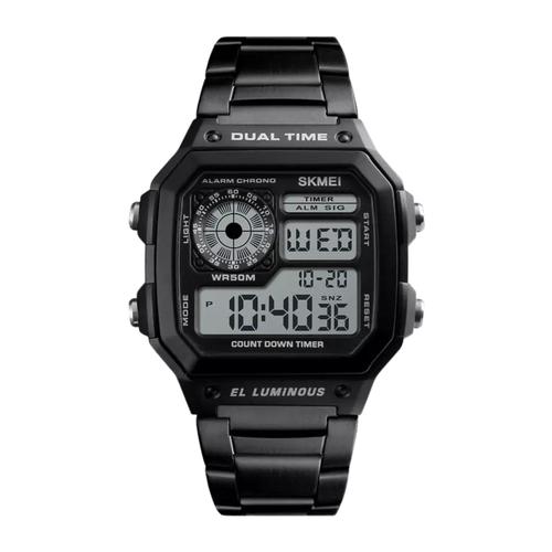 Men's Digital Sports Waterproof Watch with Dual Time Chronograph