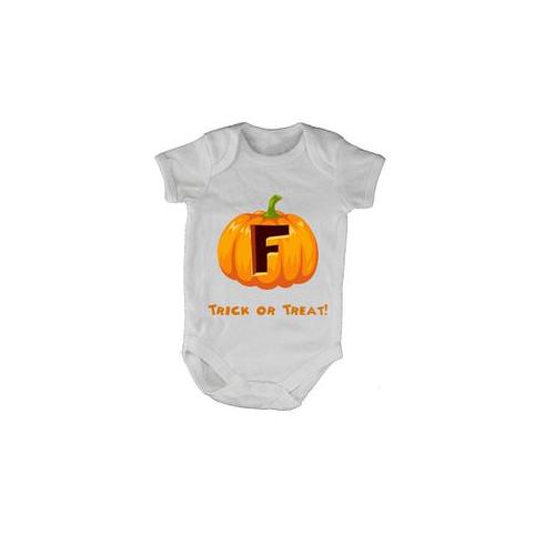 F - Halloween Pumpkin - Short Sleeve - Baby Grow