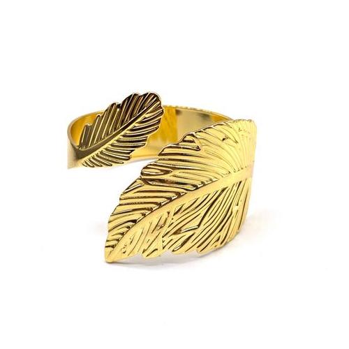 Gold Leaf Napkin Rings Set of 12