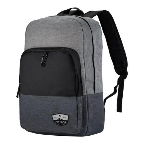 Ripper Series 15.6" (39.6 cm) Backpack in Grey and Black With Laptop Compartment and Adjustable Shoulder Straps