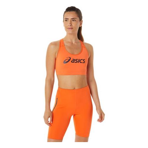ASICS Women's Core Logo Running Bra - Nova Orange/Night Shade