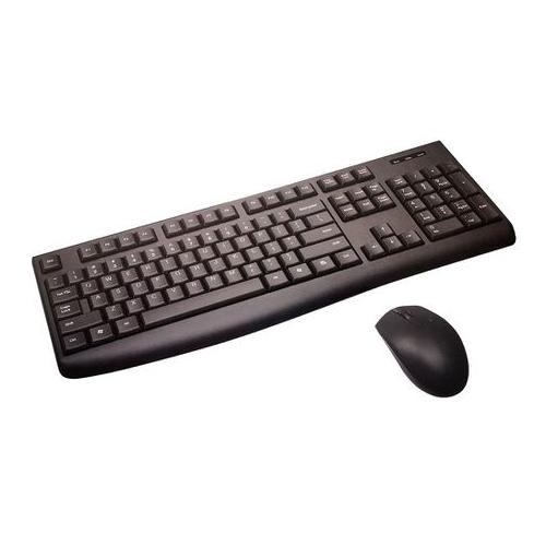 Lekkermotion KM220 Wireless Multimedia Desktop Keyboard Mouse Combo - Black