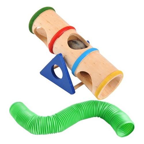 Pet Hamster Small Animal Interactive Tunnel Seesaw & Extendable Tunnel