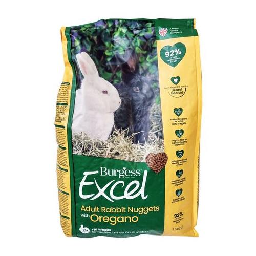 Burgess Excel - Adult Rabbit Nuggets with Oregano 1.5kg