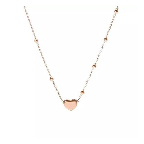Necklace Stainless Steel Small Heart Pendant jewellery-Rose Gold