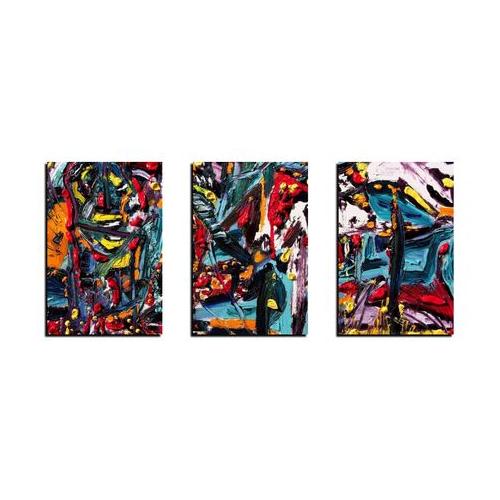 Art Print on Canvas - Abstract triptych 2