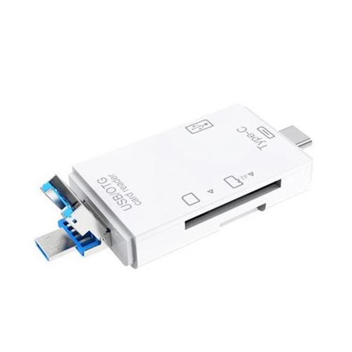 USB 3.0 6 in 1 Card Reader Mini Type C TF-SD Card Reader OTG Adapter
