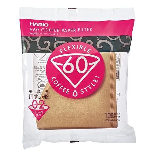 Hario V60 Coffee Filter Paper - Size 02 - Natural - 100 Count