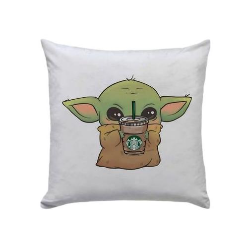 Baby Yoda/Grogu Starbucks Scatter Cushion/Pillow