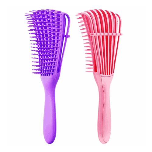 Set of 2 Detangling Hair Brushes Comb Massager-Wet & Dry-All Hair Type