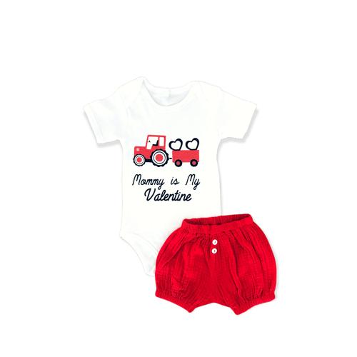 Mommy Is My Valentine Outfit - Baby Boy