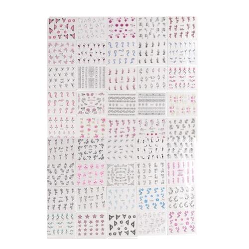 40 Pieces Floral Pattern Nail Art Water Decal