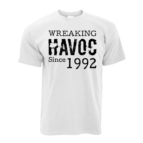 30th Birthday Wreaking Havoc Since 1992 Gift T-Shirt-White