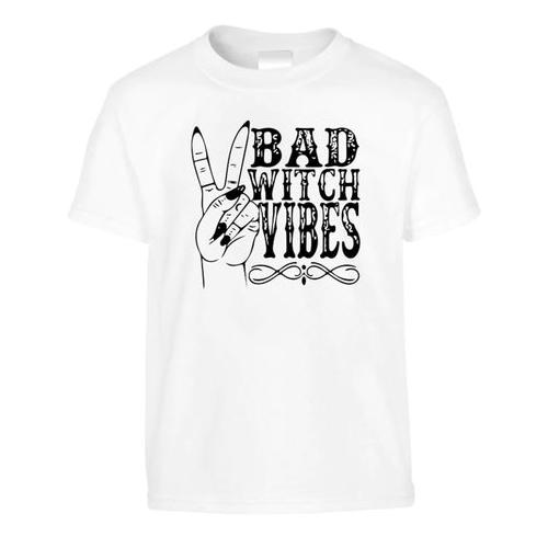 Bad Witch Vibes Birthday Christmas Harry Potter Gift T-Shirt-Kids - White