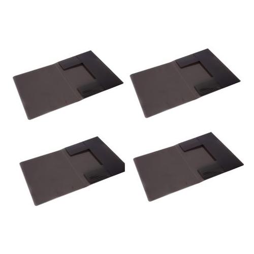 Deli 3 Flap Folder 4 Pack - 39579 - Black