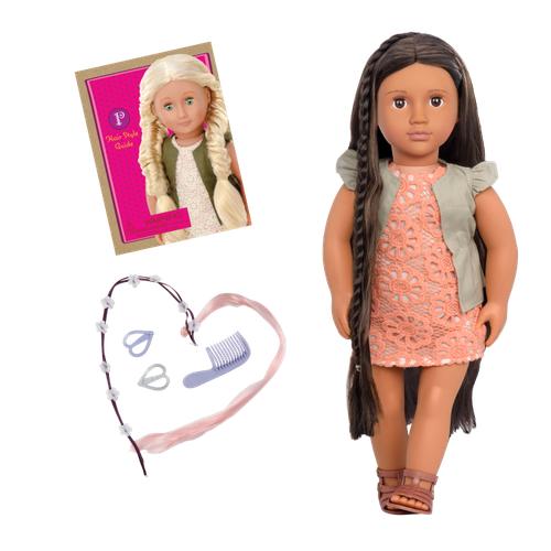 Our Generation Hairplay Doll Flora 18 Inch Brown Hair
