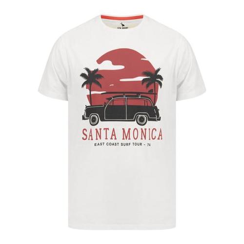 Tokyo Laundry Mens - Santa Monica Motif T-Shirt White (Parallel Import)